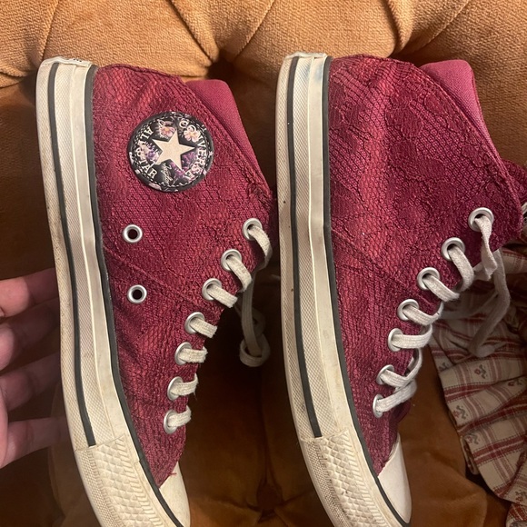 Converse Women's Maroon High-Top Sneakers - Picture 2 of 5